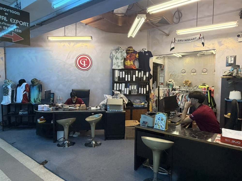 The team at work in our showroom